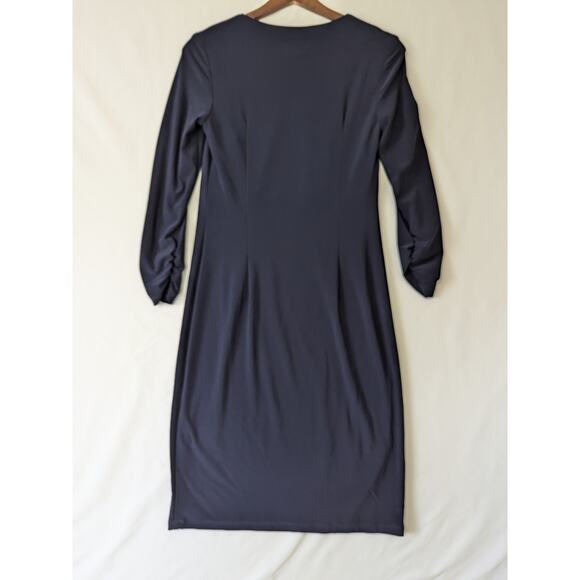 Joseph Ribkoff Womens Blue Jersey Knit Sheath Dress Size 4 Knee Length Career‎ - Picture 3 of 6